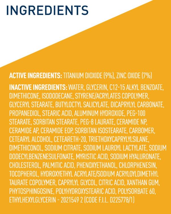CeraVe Hydrating Mineral Sunscreen SPF 50 Face Lotion 75ml