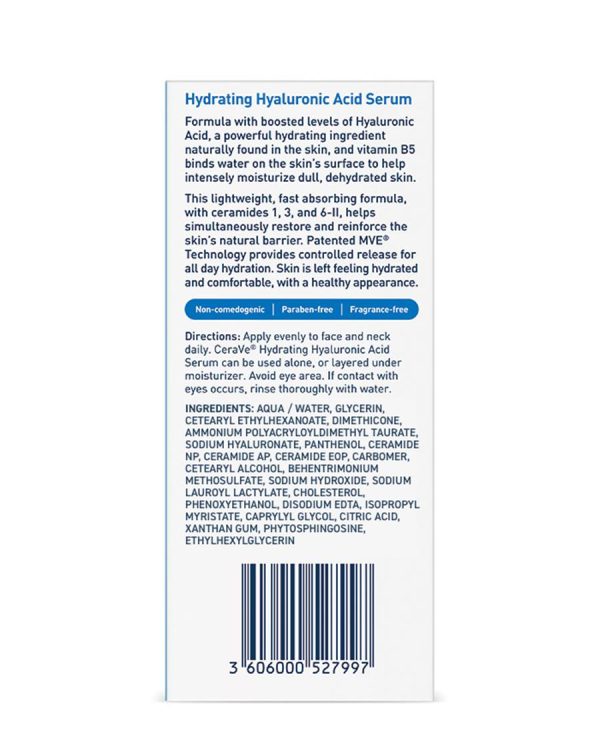 CeraVe Hydrating Hyaluronic Acid Serum 30ml