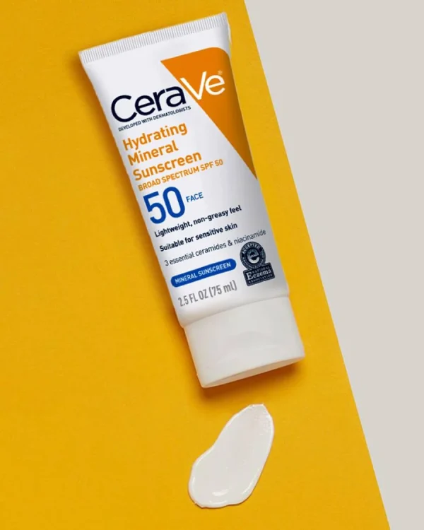 CeraVe Hydrating Mineral Sunscreen SPF 50 Face Lotion 75ml