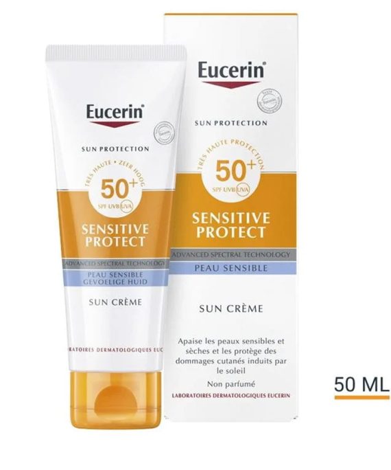 Eucerin Sun Protection Sensitive Protect Peau Sensible Cream SPF 50+ 50ml