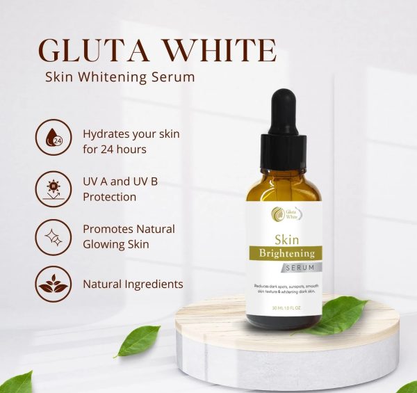 Gluta White Skin Brightening Serum – Glutathione & Niacinamide for Dark Spots & Pigmentation
