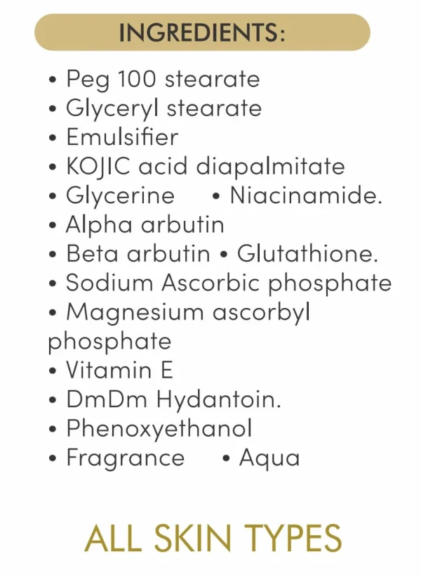 Gluta White Skin Brightening Serum – Glutathione & Niacinamide for Dark Spots & Pigmentation