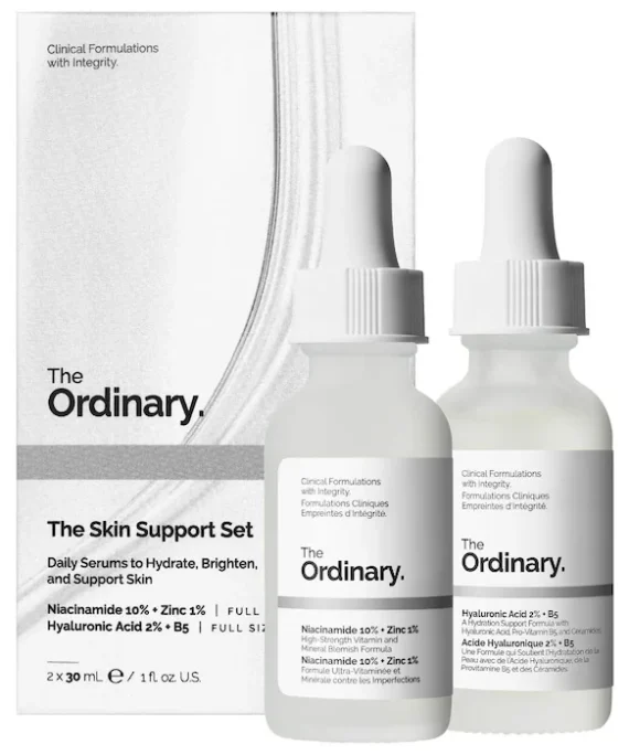 The Skin Support Set with Niacinamide + Hyaluronic Acid